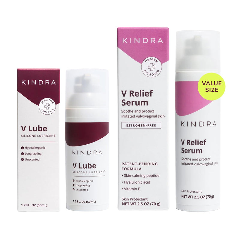 V Serum Xl & V Lube Bundle From - Silicone Base Long-Lasting Lubrication, Ph-Balanced & Doctor Recommended - For Vaginal Dryness, Discomfort, Sensitive Skin
