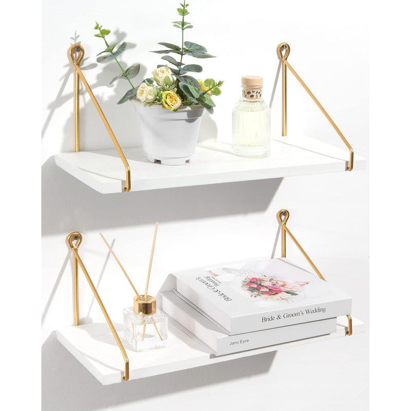 White Floating Shelves Gold Wall Mounted Floating Shelf For Bathroom Bedroom K