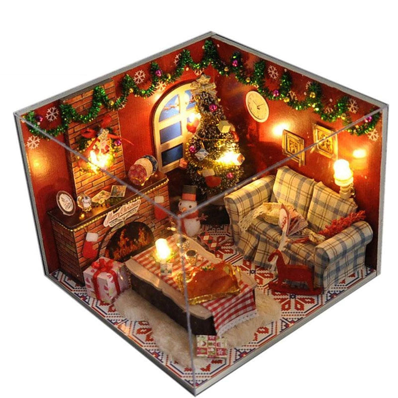Dollhouse Miniature Diy House Kit Creative Room With Furniture And Glass Co