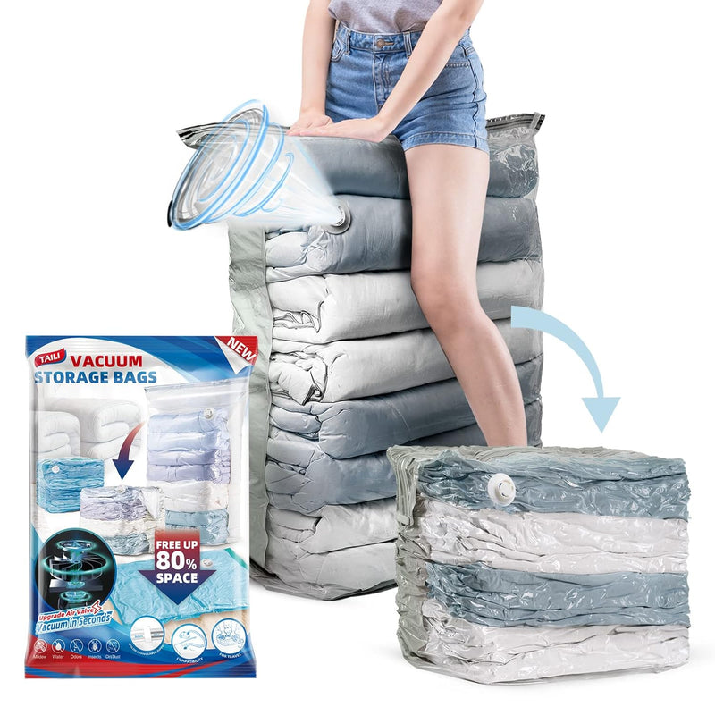 6 Pack Vacuum Storage Bags, Space Saver Bags, Jumbo Cube 31X40X15 Inch, Extra La