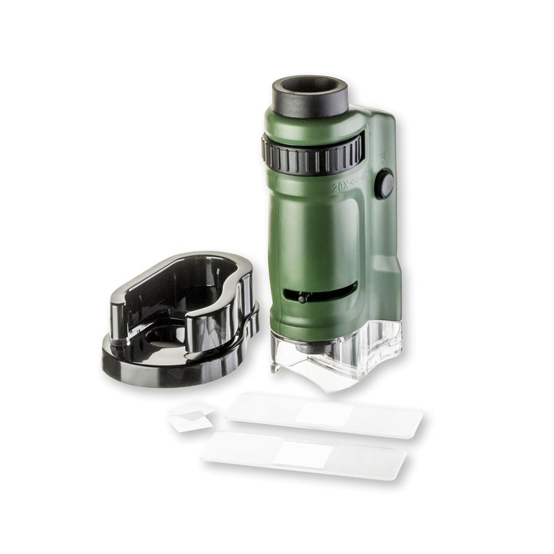 Microbrite 20X 40X Zoom Led Lighted Pocket Microscope (Mm 24)
