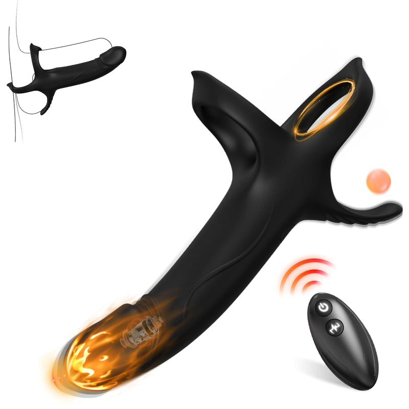 Anal Sex Toys Prostate Massager For Men Couple,G Spot Vibrators With Vibrating 10 Modes Cock Penis Ring,Strap On Silicone Dildo Vibrating Anal Butt Plug Male Sex Toy Penis Sleeve Vibrator