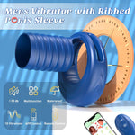 Vibrating Penis Sleeve Cock Ring Vibrator Couples Sex Toys For Men Erection, Cock Sleeve Penis Ring Extender Adult Toys Male Sex Toy, Penis Enlarger Vibrators Kinky App & Remote Control 10 Vibrations