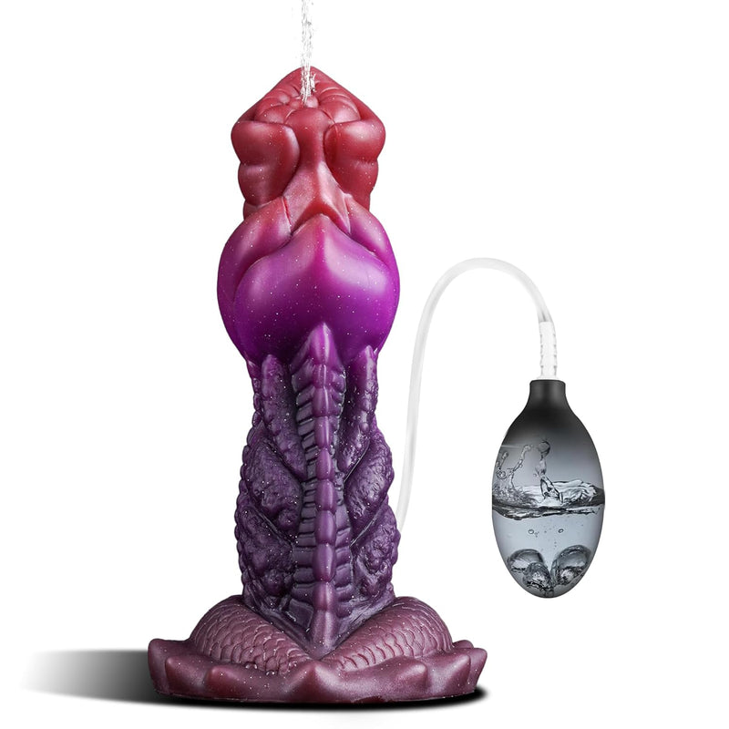 7.5" Squirting Dildo Monster Dildo, Silicone Ejaculating Dildo Suction Cup Dildo, Huge Fantasy Dildo Knot Dildo, Soft Anal Dildo Dragon Dildo For Prostate, Beginner Butt Plug Sex Toys For Men Women