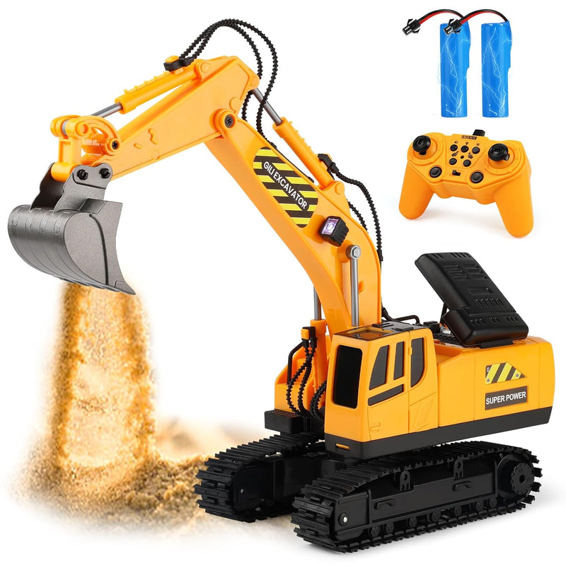 Rc Toys Construction Excavator Car: Kids Birthday Gift For Boys Girls 4 5 6 7