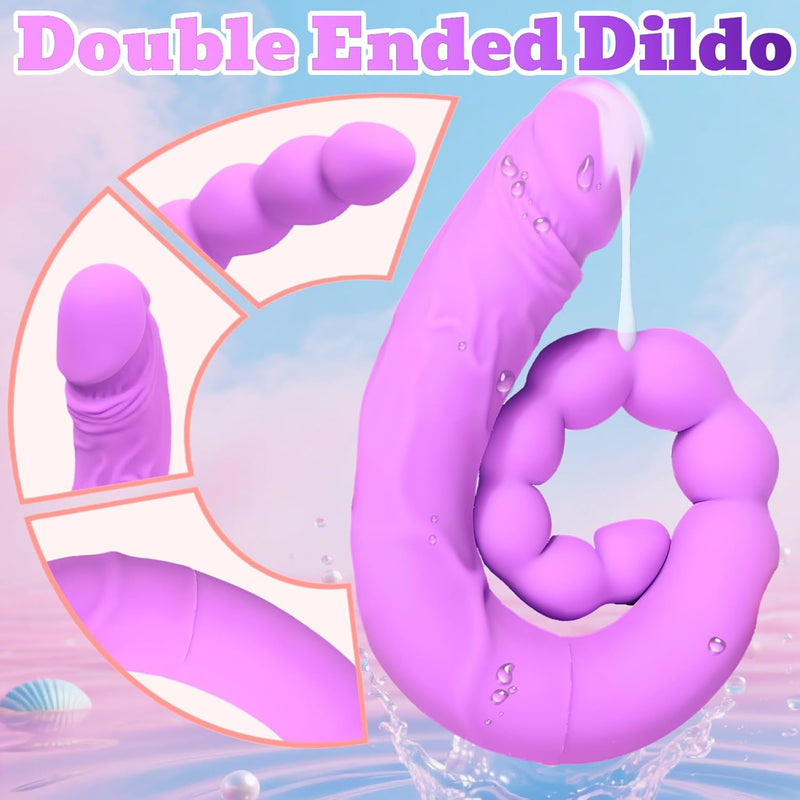 Silicone Anal Plug Double Headed Dildo Sex Toy Anal Trainer Anal Plug Butt Plug Men'S Anal Toy Anal Trainer For Beginner Sexual Stimulation Device For Butt Plug