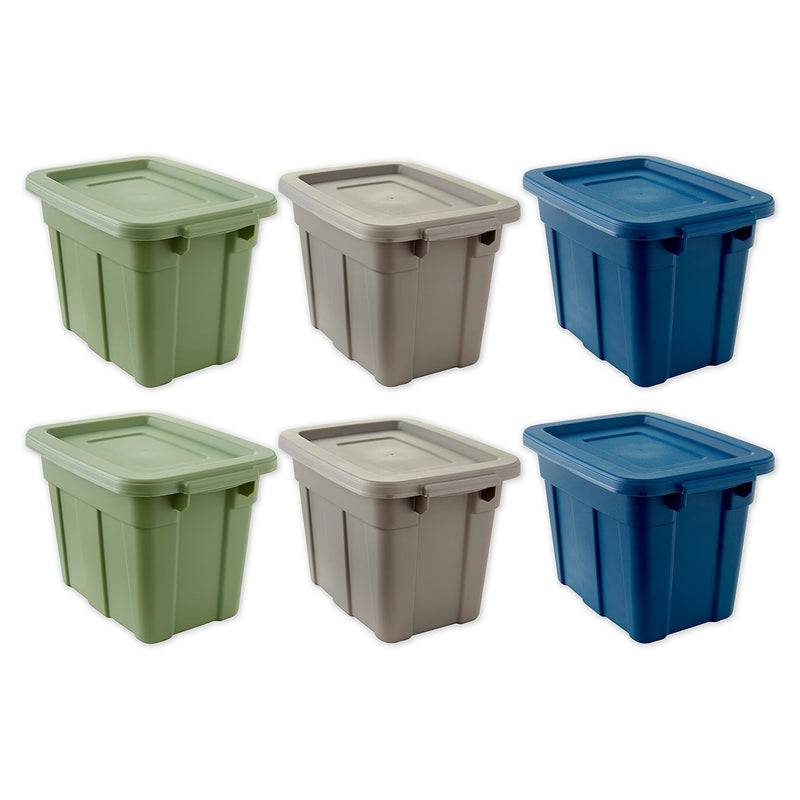 Organize Your Home Small Spaces Colorful Storage Bins With Lids, 6 Pack, Stackab