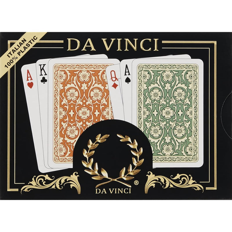 Venezia, Italian 100% Plastic Playing Cards, 2 Deck Set, Bridge Size Regula