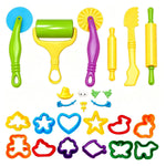 Dough Tools Set for Kids Ages 2-4, 25pc Play Accessories with Molds Cutters