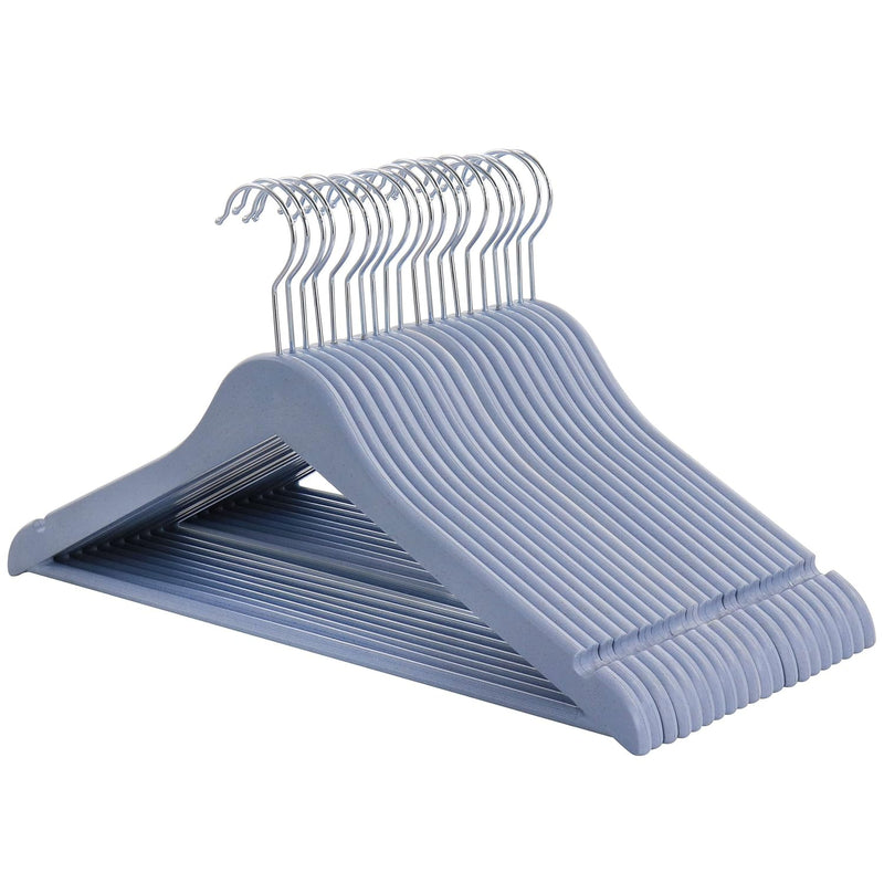 Home 20 Piece Eco Friendly Coat Hangers In Blue (Elh-20)