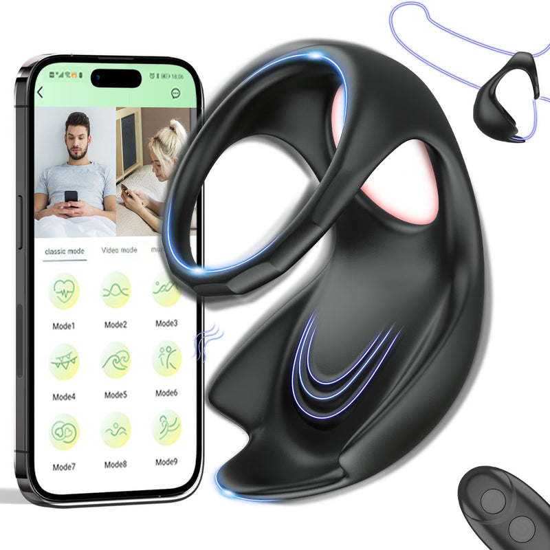 Vibrating Cock Ring Silicone Stretchy Stronger Erection Penis Ring Sex Toy For Men, 10 Vibration Modes Perineum & Testicles Stimulation Cock Rings Pleasure Clitoral Stimulator Couples Adult Sex Toys