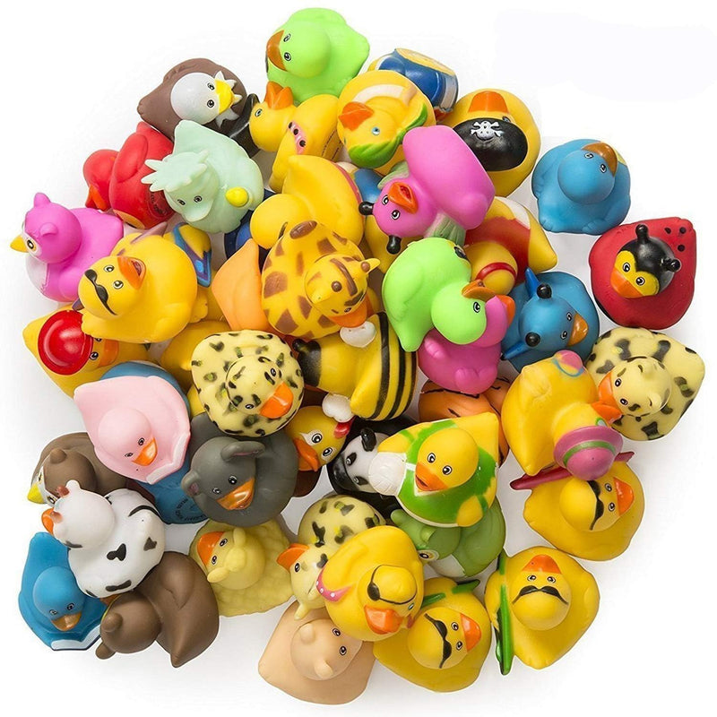 2 Inches Assorted Rubber Ducks In Bulk 50 Pack Ducking Jeeps For Kids For S