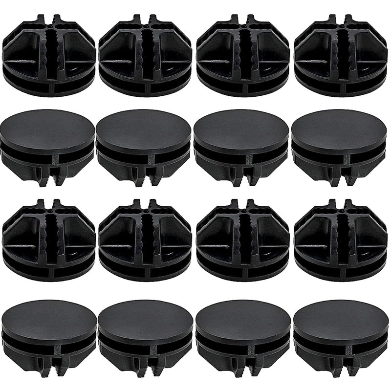 16 Pcs Black Plastic Connector, Wire Grid Cube Connector For Modular Closet Stor