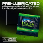 Ultra Sensitive Premium Lubricated Natural Latex Condoms, 36 Count, 1 Pack, Triple Tested For Best Protection, Made With Ultraglide Silicone Lube