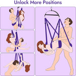2-in-1 Sex Swing with Adjustable Straps – Door & Ceiling Love Sling, Supports 650 lbs