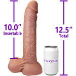 The Architect By - Extra Large Posable Realistic Dual Density Silicone Dildo, 10.0 Inch Insertable, 2.3 Inch Max Width (Medium Skin)
