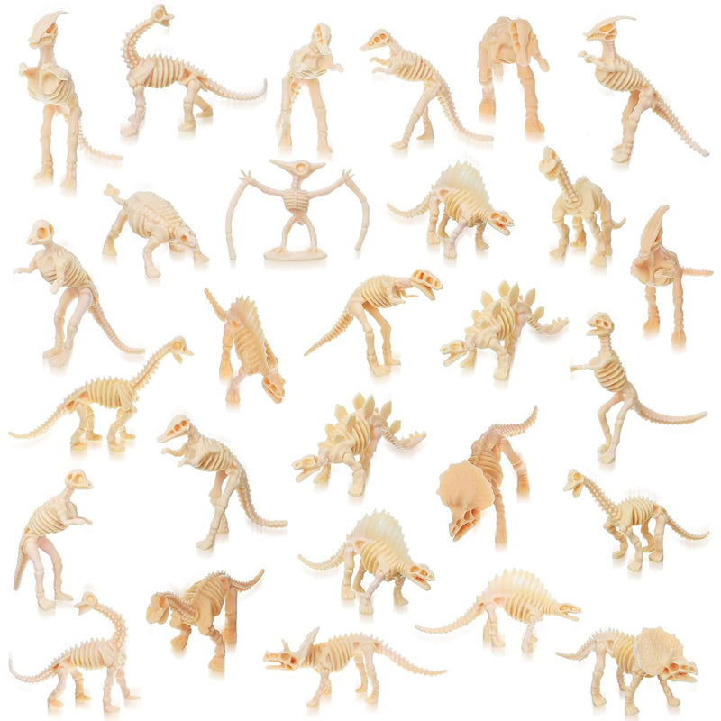 Zhanmai 60 Pieces Dinosaur Skeleton, Assorted Figures Dino Bones, Dinosaur
