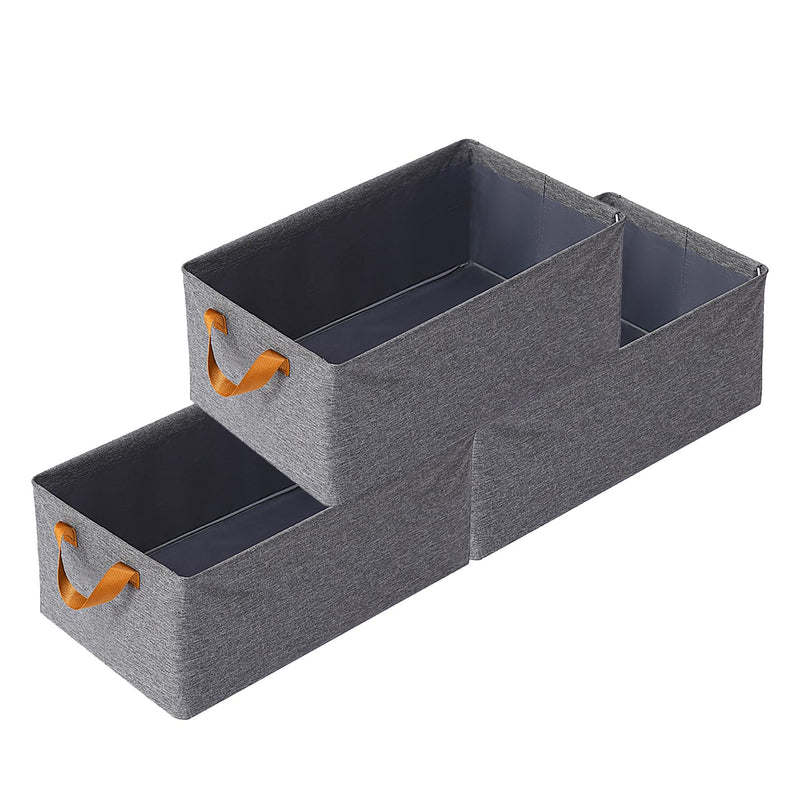 3Pcs Large Fabric Storage Baskets For Shelves,18.5*11In Closet Storage Bins For