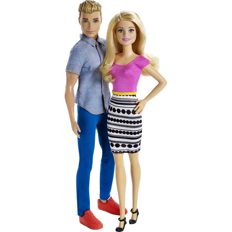 Barbie & Ken Doll Set, 2-Pack of Fashion Dolls Featuring Removable Clothes