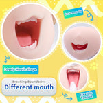 Male Masturbator Mouth Adult Sex Toys Lifelike Textured Vagina Blowjob Pocket Pussy Stroker Canines Tongue Throat Triple Wrapped Sex Toy For Men