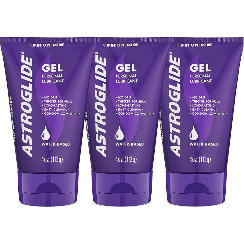 Water Based Lube (4Oz), Gel Personal Lubricant, Stays Put With No Drip (Pack Of 3)