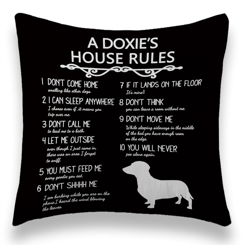 Tunw Doxie Throw Pillows Cushion Cover Decorative Pillowcase, Doxie Gifts, Dac