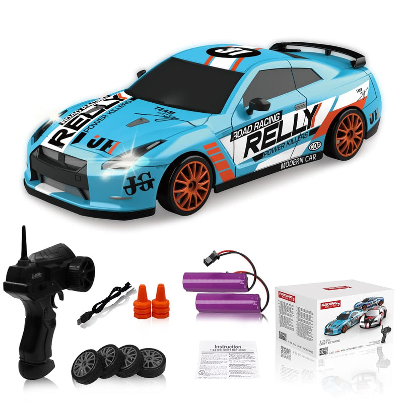 Rc Drift Car Remote Control Car 2.4Ghz 1:24 Scale 4Wd 15Km/H High Speed Model