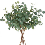 6Pcs Artificial Eucalyptus Stems Tall 24" Faux Eucalyptus Branches Fake Greenery Plants Stems for Vase Home Party Wedding Decorations