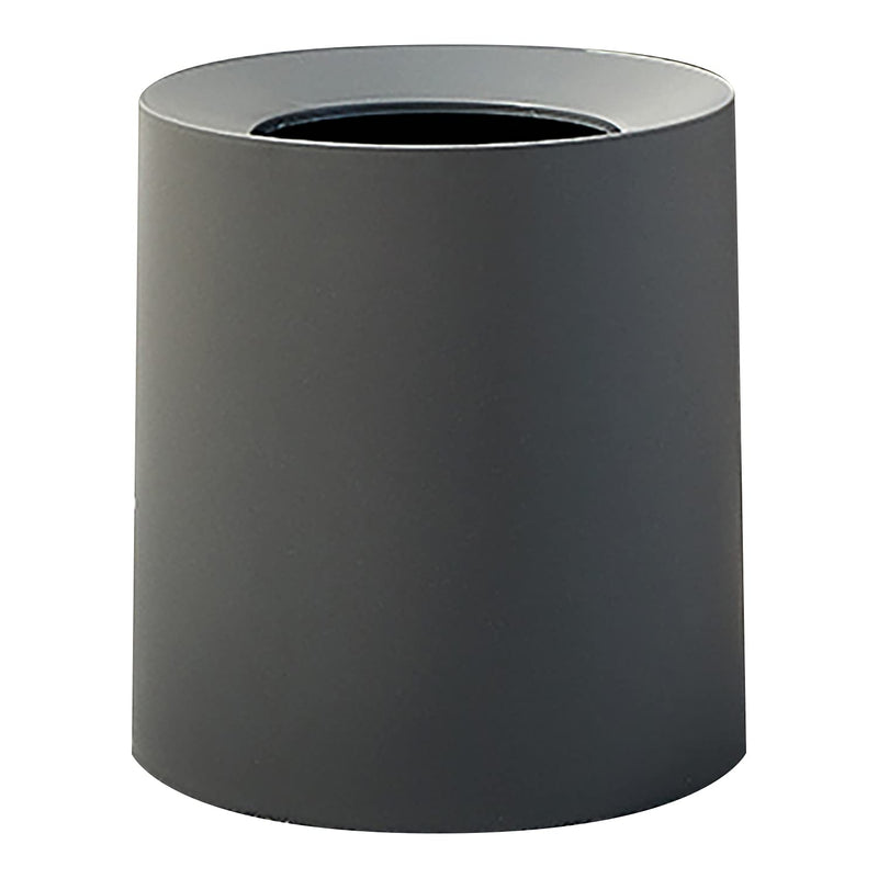 Modern Round Waste Basket - 2.1Gal/7.9L Open Top Trash Bin - Gray Garbage Can Wi