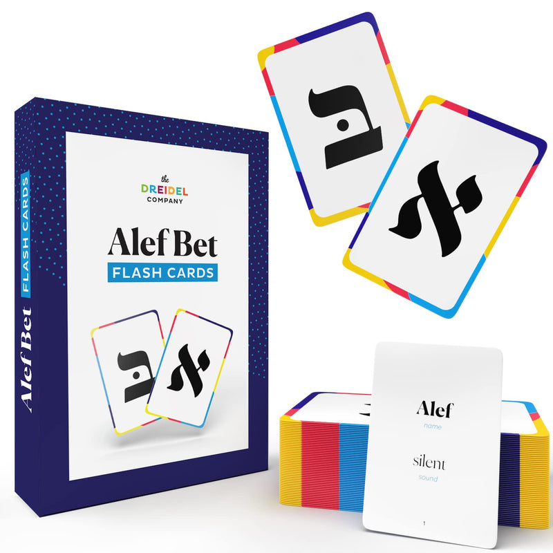 The Dreidel Company Alef Bet Flash Cards Aleph Beis Jewish Alphabet Flashca