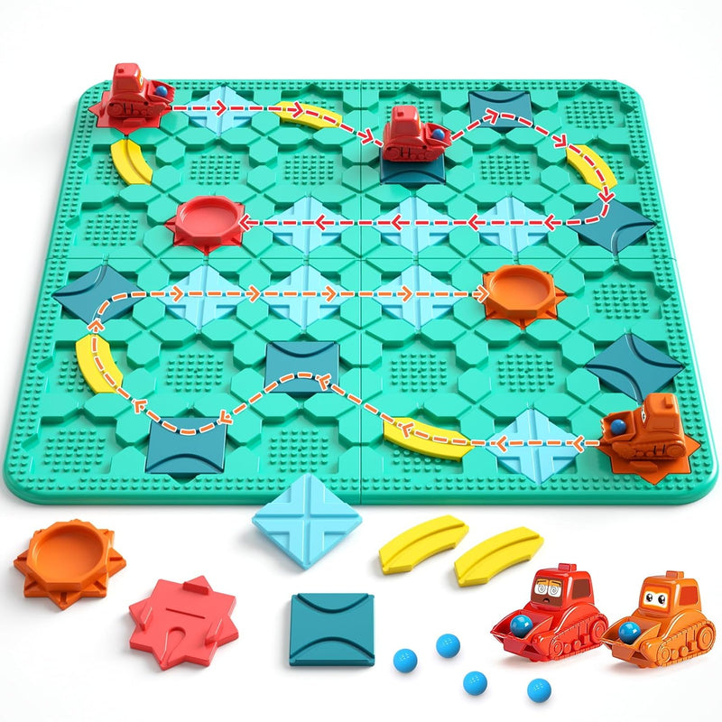Logical Road Builder, Large Stem Games Board Game For 4 5 6 7 Years, Montes