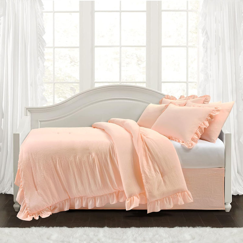 Reyna 6 Piece Daybed Comforter Set, Blush