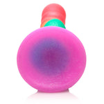 Simply Sweet Ribbed Rainbow Silicone Dildo For Men Women & Couples. Colorful Ribbed Strong Suction Base Dildo. 1 Piece, Rainbow.
