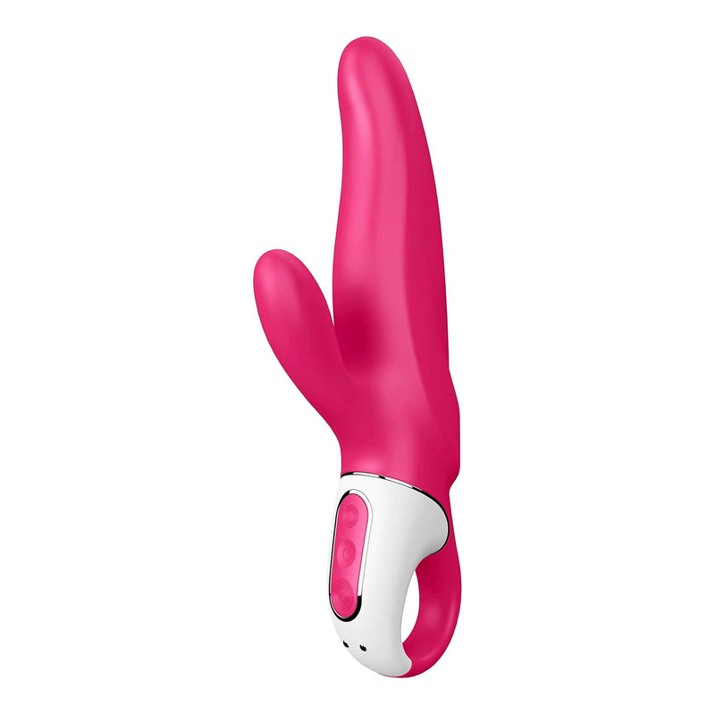 Mr. Rabbit Vibrator - G-Spot And Clitoris Stimulator, 12 Vibration Programs, Flexible Shaft, Retaining Ring - Soft Silicone, Waterproof, Rechargeable