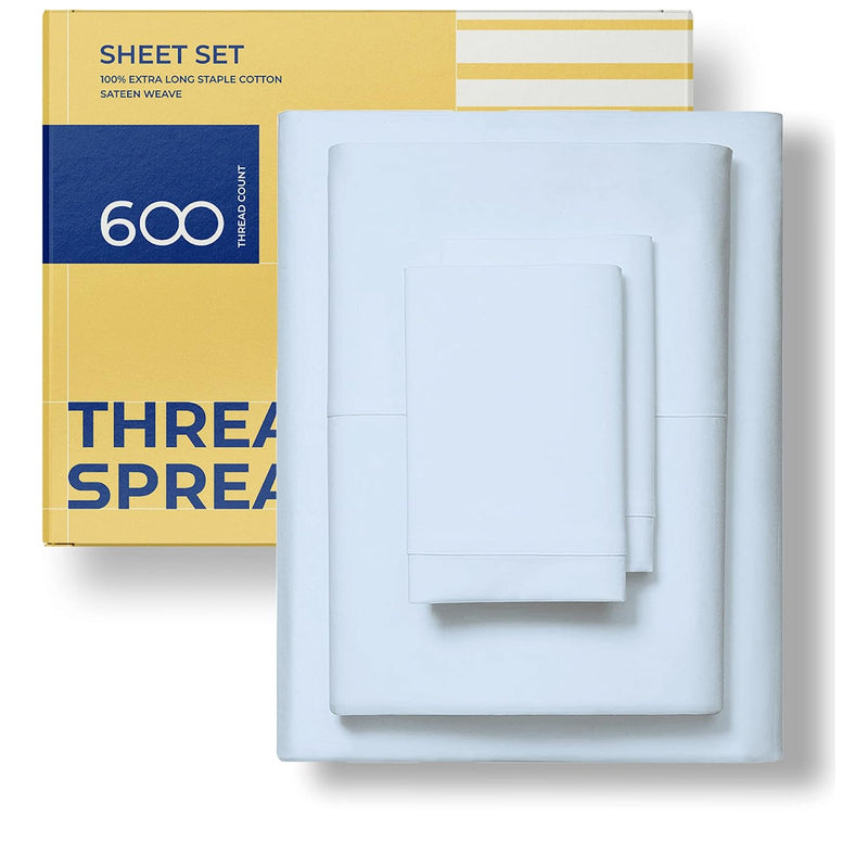 Luxury Sheets 600 Thread Count - Egyptian Cotton Quality Twin Size Sheet Set -