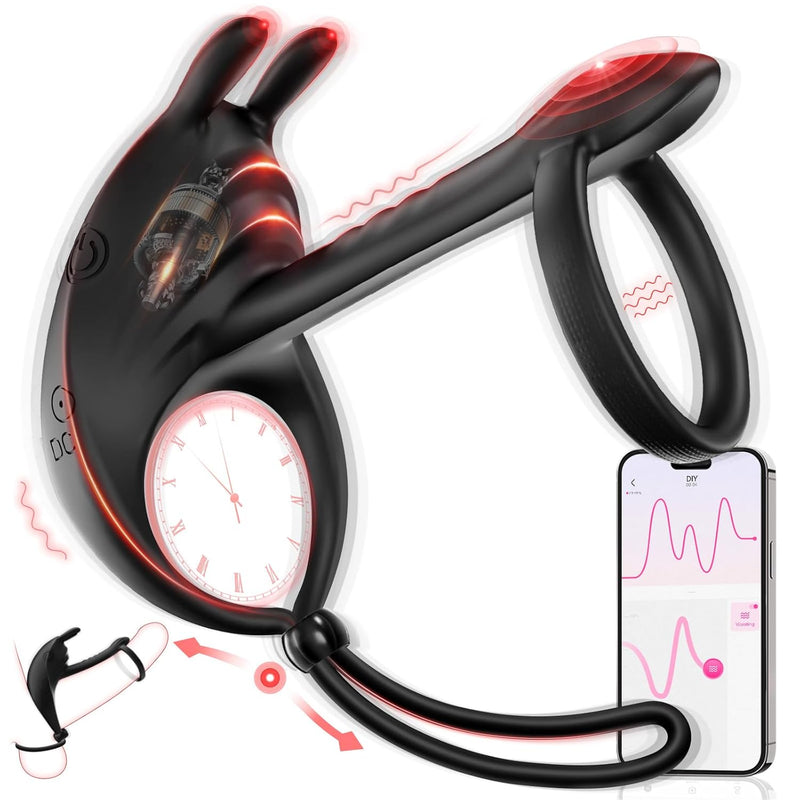 Vibrating Cock Ring Vibrator Male Sex Toys For Men With 2 Penis Ring Penis Sleeve Adult Toys Female Sex Toy For Couples Penis Extender Adult Sex Toys & Games Sex Swing With 7 Vibrations Sex Machine