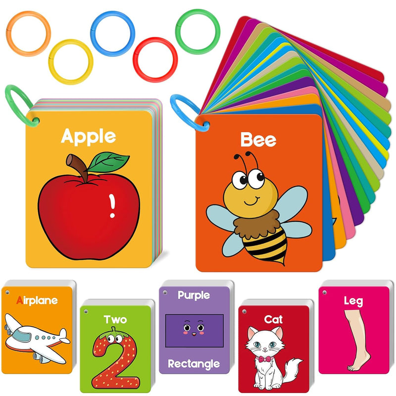 Toddler Flash Cards Baby Cognitive Flashcards for Kids, Learning Alphabet,