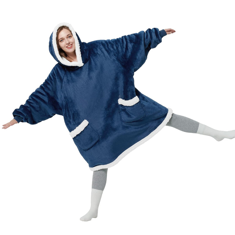 Wearable Blanket Hoodie Women - Sherpa Fleece Hooded Blanket For Women, Warm &