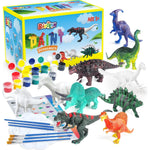 Dinosaur Painting Kit for Kids - 10 Figurines, Arts and Crafts Set for 5-8 Year Old Boys and Girls