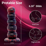 6.3 Anal Beads Butt Plug Sex Toys, Mens Anal Training Female G-Spot Stimulator & Male Prostate Massager Anus Dilator Adult Sex Toys