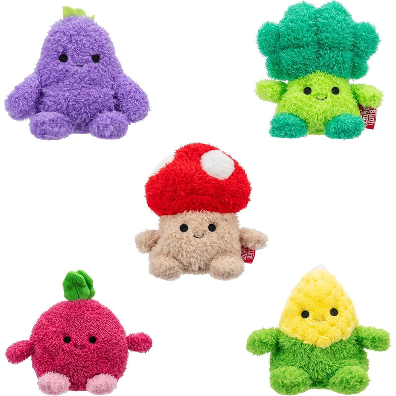 4.5 Inch Rootbumz Plush 5 Pack Stan Mushroom, Ronnie Radish, Bobby Broccoli