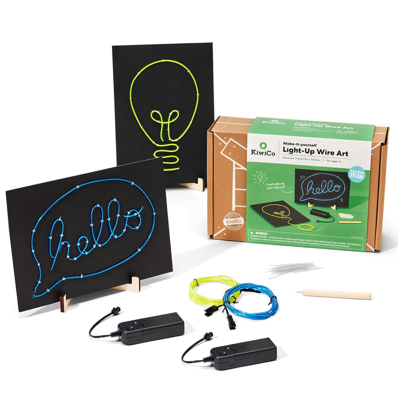 Light Up Wire Art Kit Diy Electroluminescent Signs, Fun Educational Science