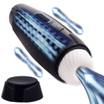 The Milker Max 14X Thrusting & Vibrating Masturbator For Men & Couples. Stretchy, Soft, Textured, Removable Sleeve And Firm Case. Rechargeable With 3 Speeds And 4 Patterns. 1 Piece, Black.