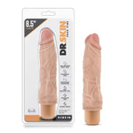 Blush Adult Sex Toys - Dr. Skin Vibe 10 Realistic Vibrating Dildo - 8.5" Flexishaft Multispeed G-Spot Vibrator Penis - Twist-Dial Waterproof Cock For Anal & Vaginal Pleasure - Women & Couples - Beige