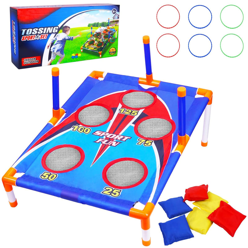 Bean Bag Toss Game For Kids, Kids Cornhole,With 6 Sandbags 6 Rings,Suitable Fo