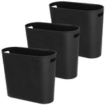 3 Pack Slim Waste Basket 3.2 Gallon 12L Plastic Small Trash Can, Office Trash Ca