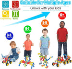 125-Piece STEM Building Toy Kit for Kids Ages 3+ with Model Designs