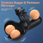 Vibrating Cock Ring, Adjustable Penis Ring Vibrator With Testicle & Perineum Stimulator, Sex Toys For Men Couples, App Penis Vibrator Male Adult Toy, Cock Sexual Stimulation Device 9 Vibrations