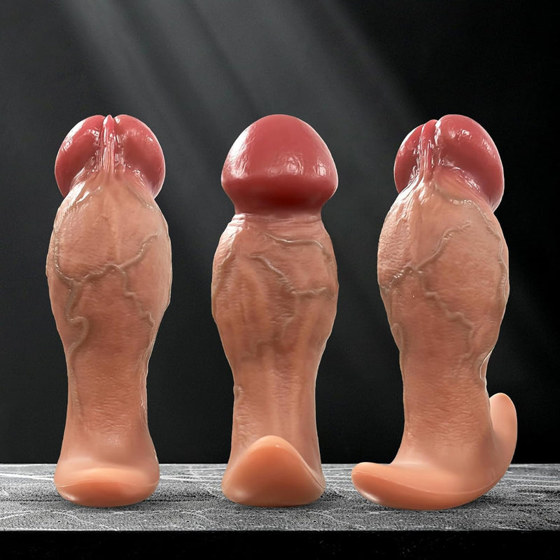 Realistic Wearable G Spot Dildo - Flexible Liquid Silicone Dildo Butt Plug Anal Trainer Prostate Massage Sex Toy For Men Women Masturbation (L)