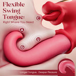 Tongue Toy For Women - 3 In 1 Tongue Vibrator Women Sex Toys G Spot Vibrator With 10 Swinging & Vibration & Licking Modes, Female Sex Toys Thrusting Vibrator Adult Toys For Couples Sex Toy